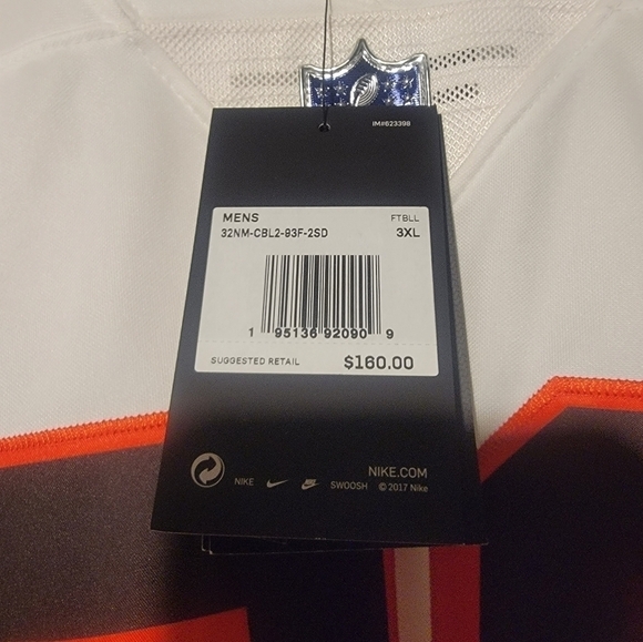 Jarvis Laundry #80 Cleveland Browns  On-Field NFL Jersey White Size 3XL - Picture 6 of 8